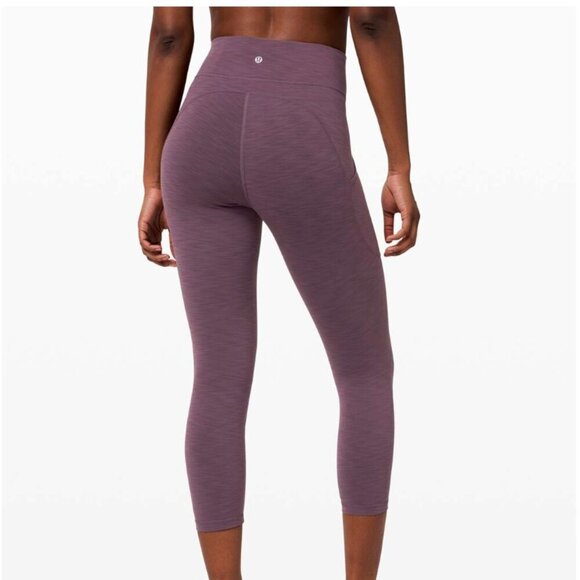 Lululemon Invigorate High-Rise Crop 23" Heathered Black Currant - Picture 7 of 7